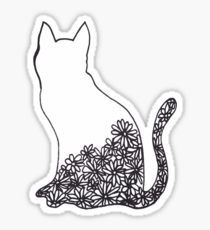 210x230 Cat Drawing Stickers Redbubble - Tumblr Cat Drawing