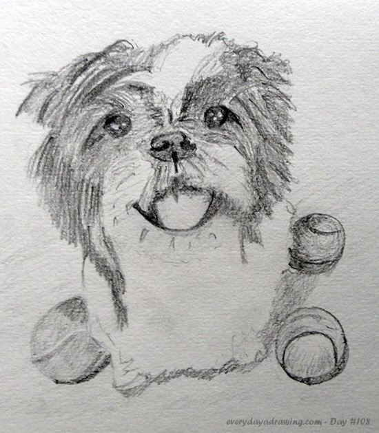 550x629 Day - Tumblr Dog Drawing