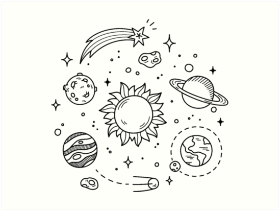 549x413 Space Tumblr Drawing Art Prints - Tumblr Drawing Art
