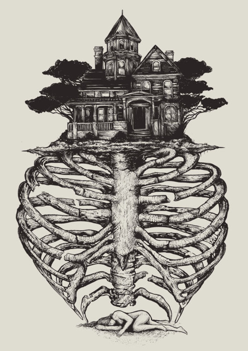 495x700 art, beauty, bones, contempt smiles tumblr, drawing - Tumblr Drawing Art