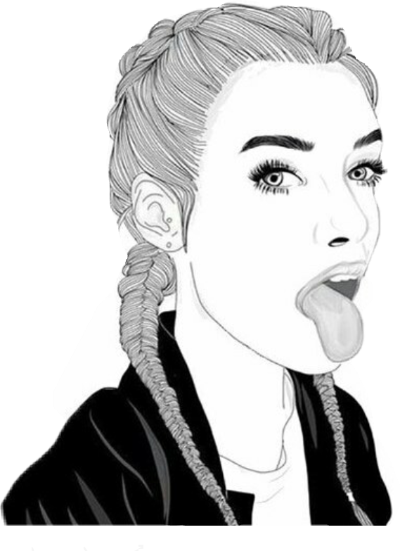 569x783 Girl Tumblr Drawing Tumblrgirl - Tumblr Drawing Girl