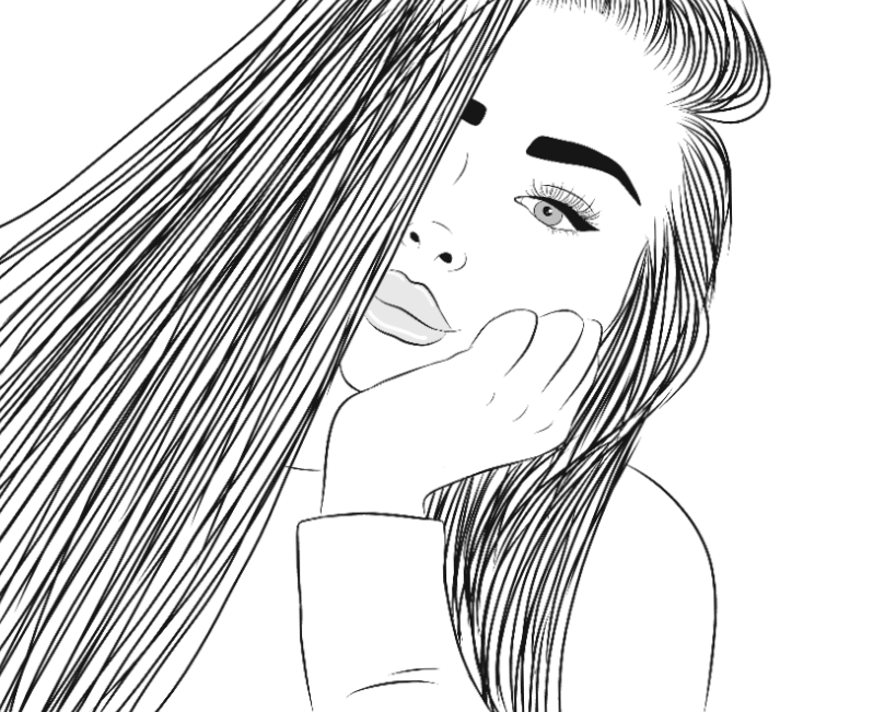 798x651 Tumblr Drawing Girl Face Outlines - Tumblr Drawing Girl