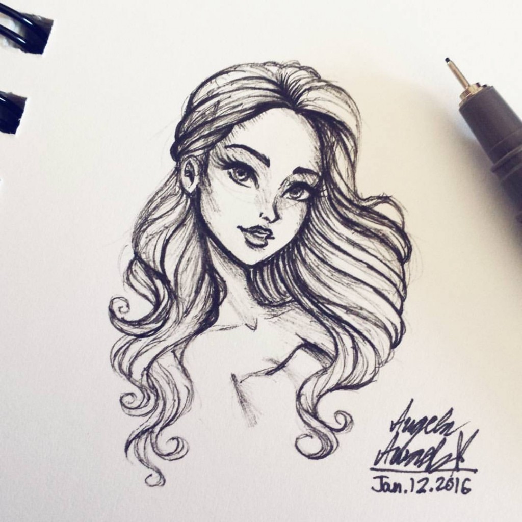 1024x1024 Drawing Tumblr Girl - Tumblr Drawing Pictures