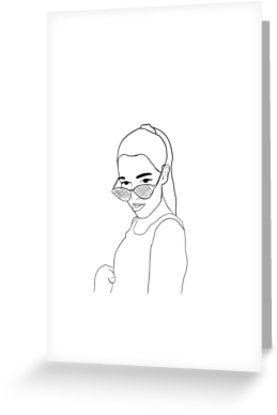 277x415 Girl Basic Drawing Tumblr Greeting Cards - Tumblr Glasses Drawing