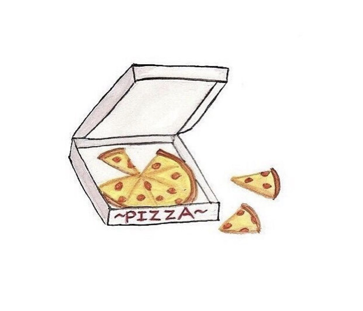 1242x1062 Pin - Tumblr Pizza Drawing