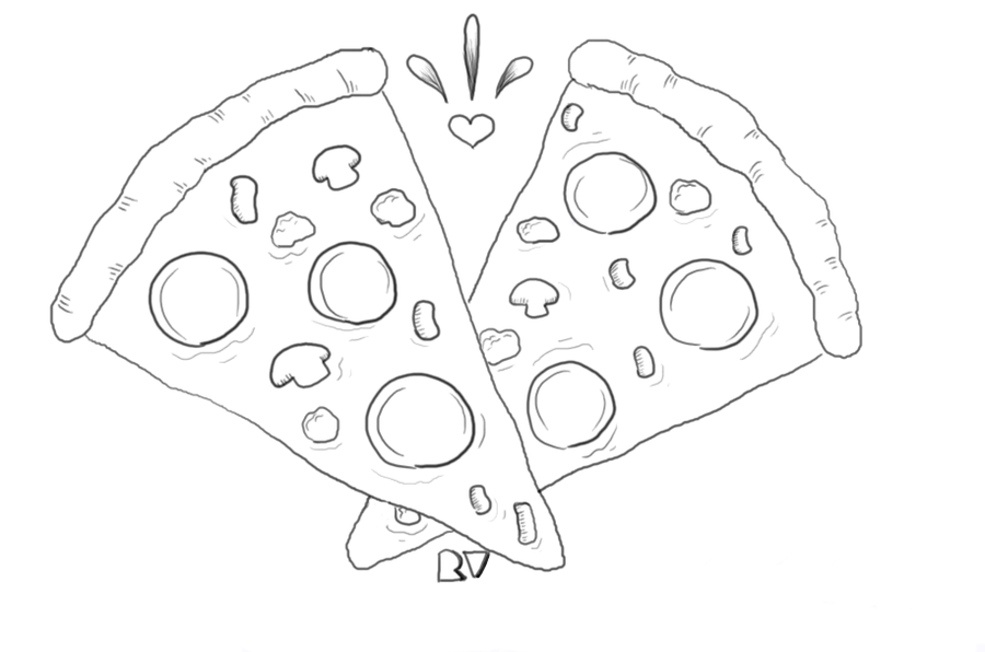 900x596 Pizza Png Tumblr Images In Collection - Tumblr Pizza Drawing