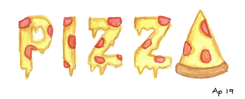 500x203 Tumblr Drawing Food - Tumblr Pizza Drawing