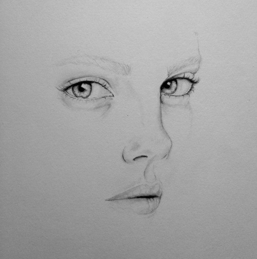 500x504 Drawing Art Face Model Portrait Artist Cara Artists On Tumblr - Tumblr Portrait Drawing