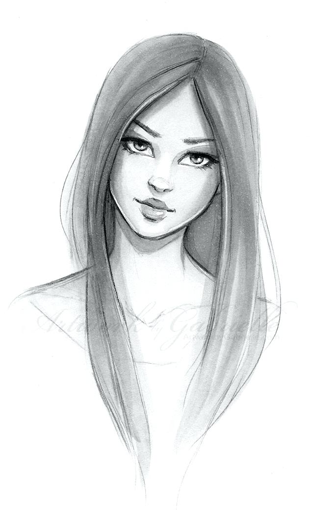 640x1040 Girl Drawing Godshelters - Tumblr Portrait Drawing