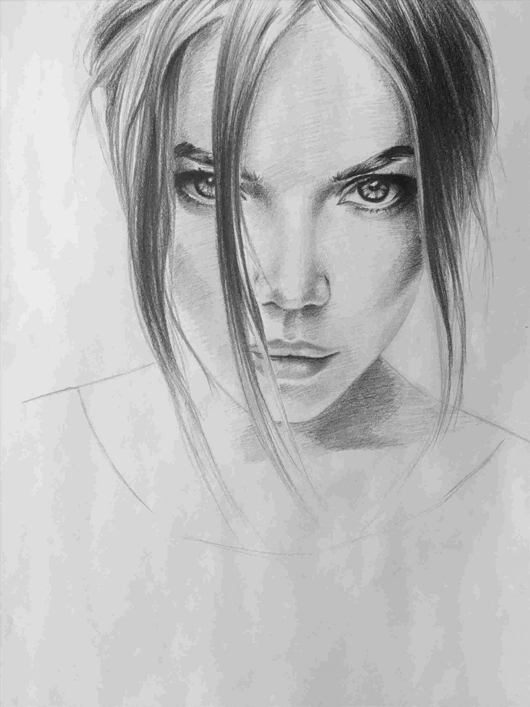 1084x1446 Easy Face Painting Drawings Of A Tumblr Woman's Funny - Tumblr Portrait Drawing