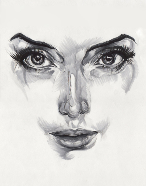 500x636 Illustration Art Portrait My Drawing Copic Artists On Tumblr Copic - Tumblr Portrait Drawing