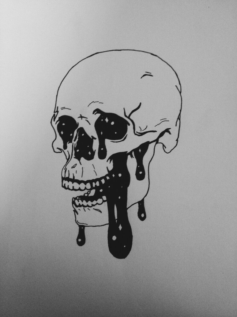 774x1032 Skull Space Sketch - Tumblr Skull Drawing
