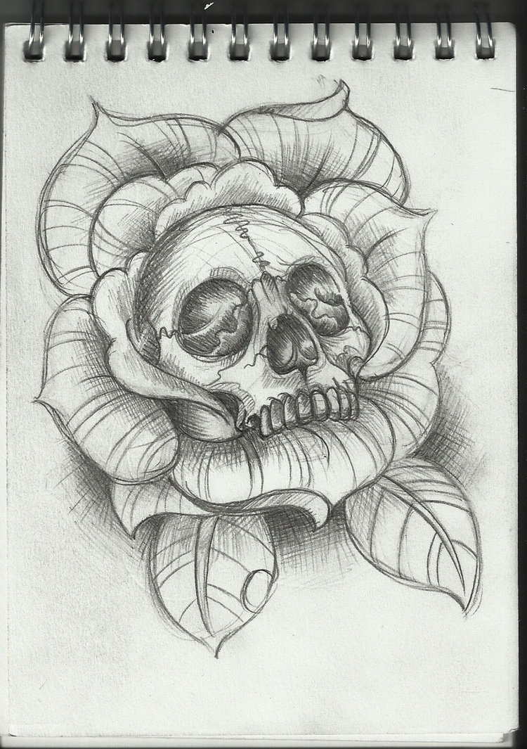 750x1065 Hoontoidly Roses Tumblr Drawing Images - Tumblr Skull Drawing