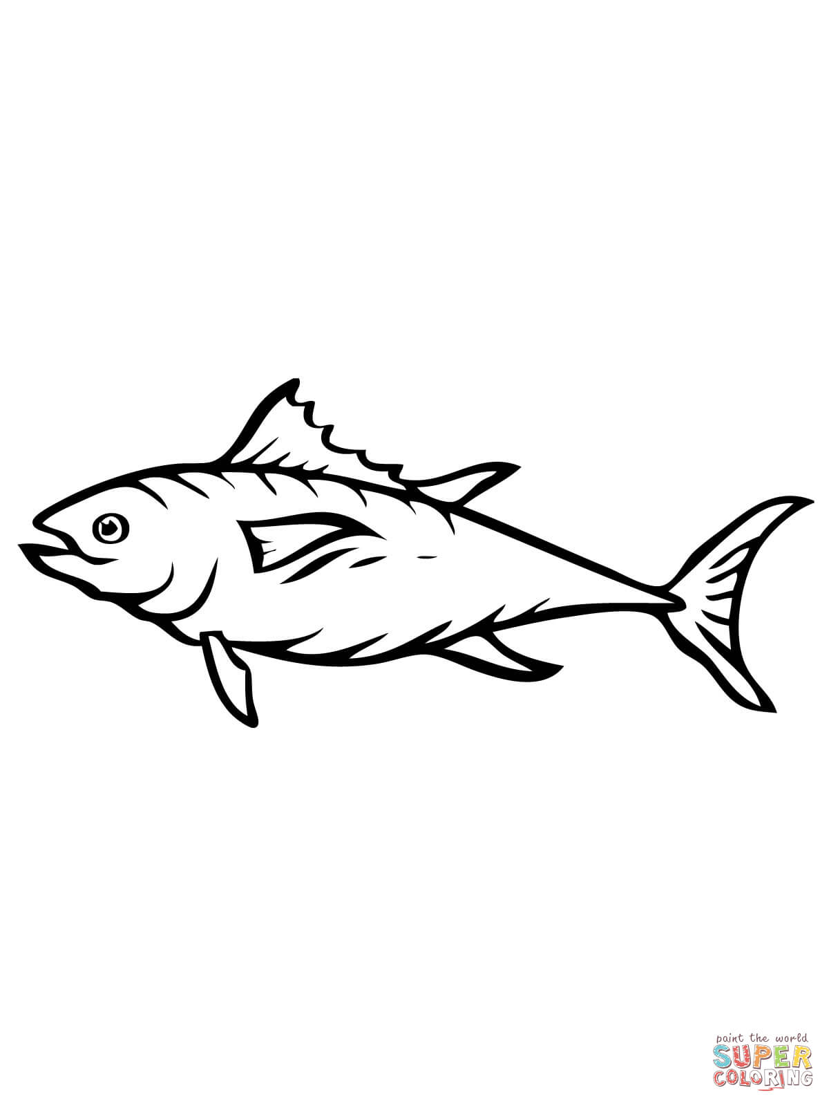 1200x1600 tuna fish coloring pages great free clipart, silhouette - Tuna Fish Drawing
