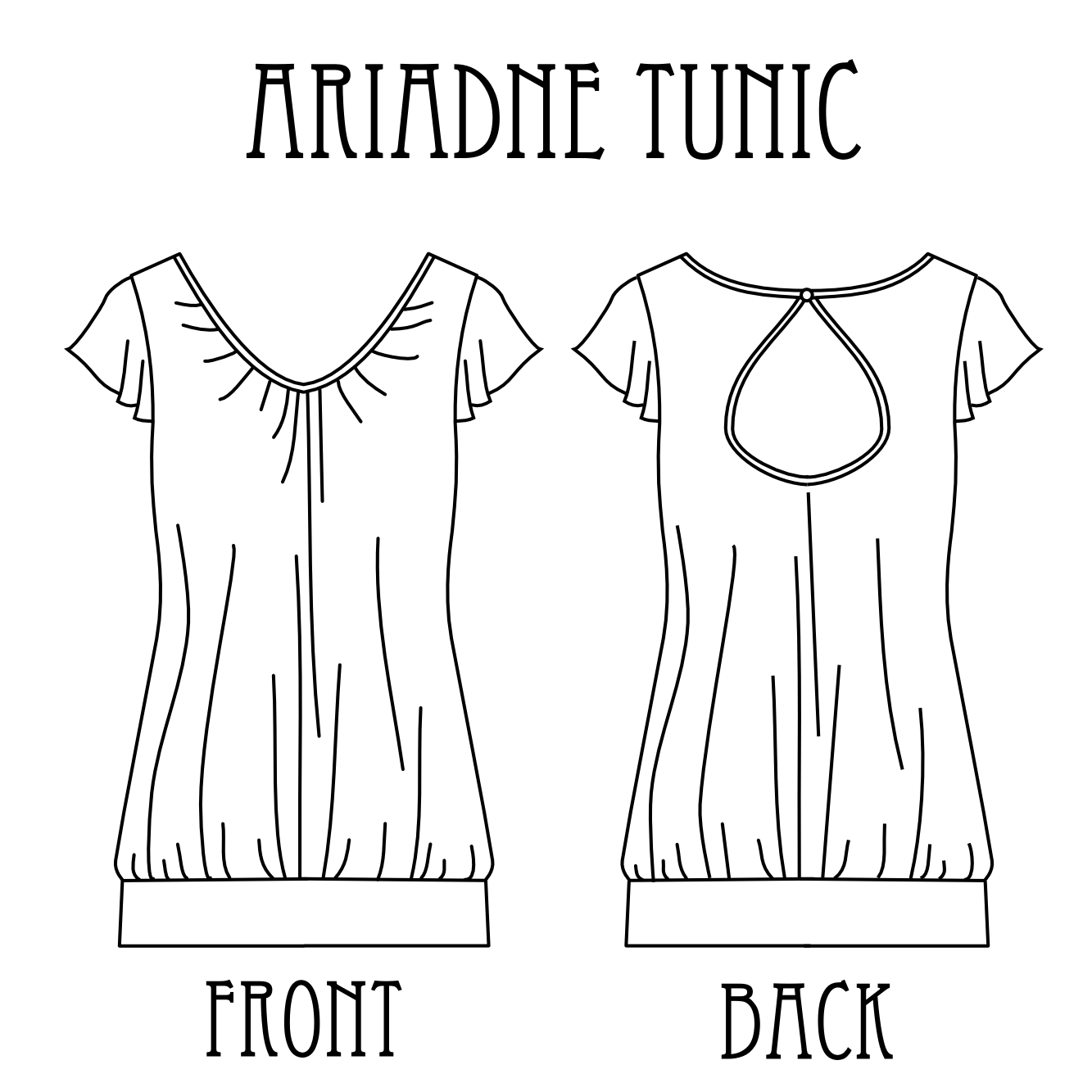 1333x1333 blouse drawing tunic for free download - Tunic Drawing