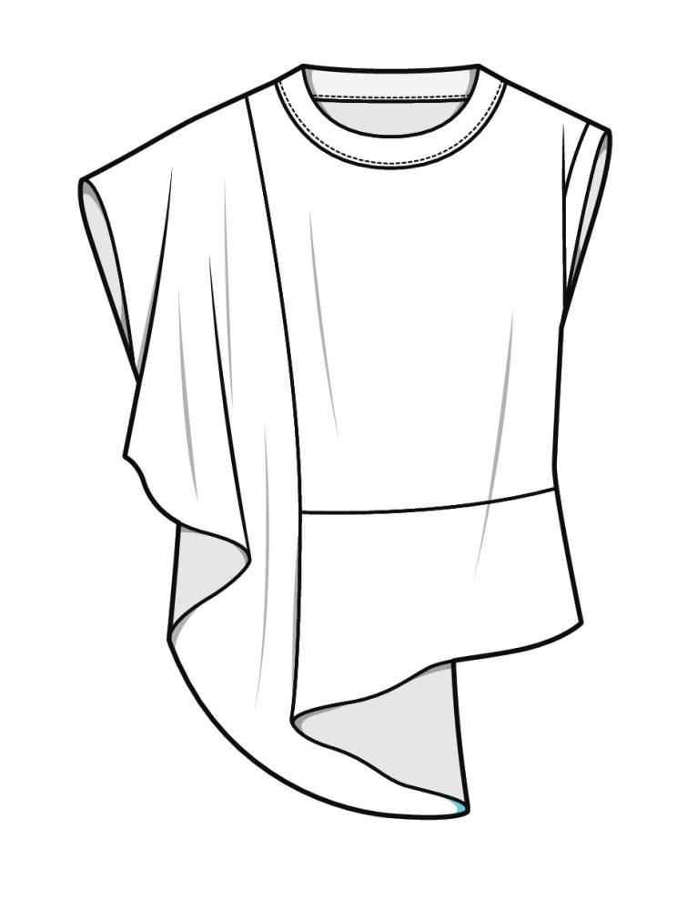 744x1000 tops blusas, moda, ropa - Tunic Drawing