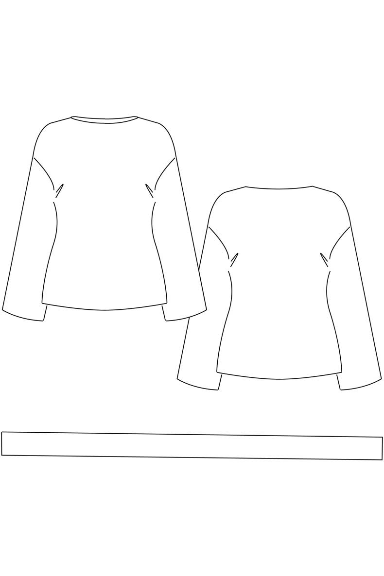790x1186 sewing pattern for a plussize tunic - Tunic Drawing