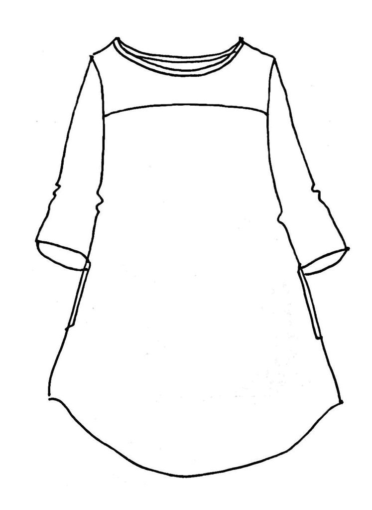 747x1023 top seam tunic - Tunic Drawing