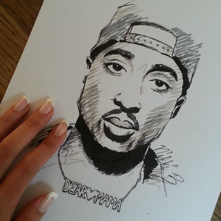 736x736 easy tupac drawing tupac shakur my drawing follow me - Tupac Drawing