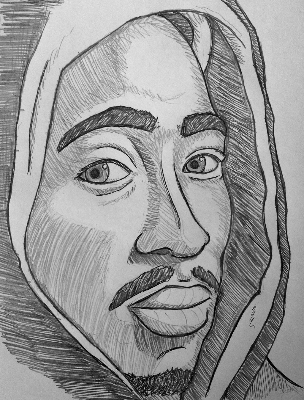 Cute Tupac Drawing Sketch 