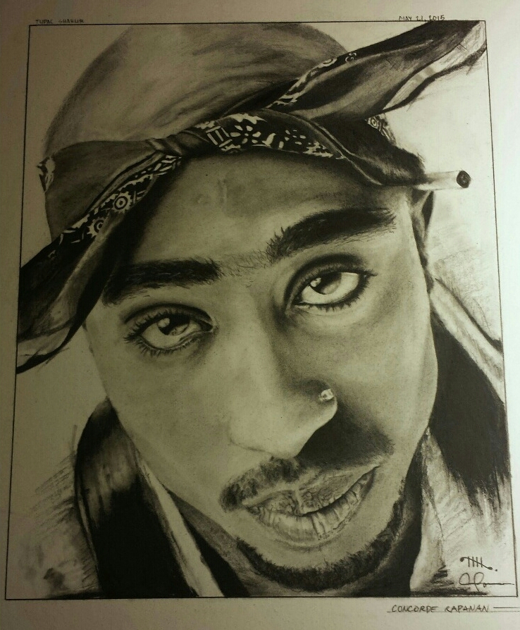 738x894 tupac shakur - Tupac Shakur Drawing