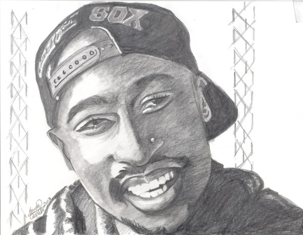 600x465 tupac shakur drawing - Tupac Shakur Drawing