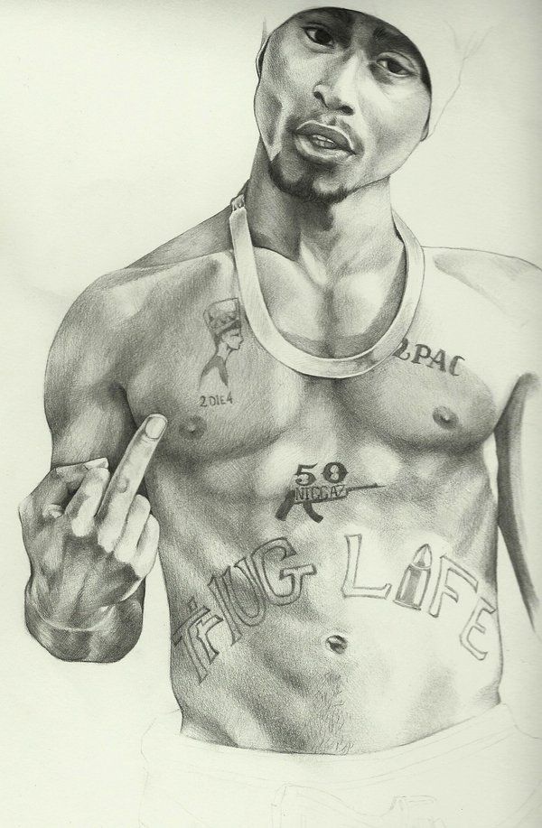 600x917 tupac shakur w i p - Tupac Shakur Drawing