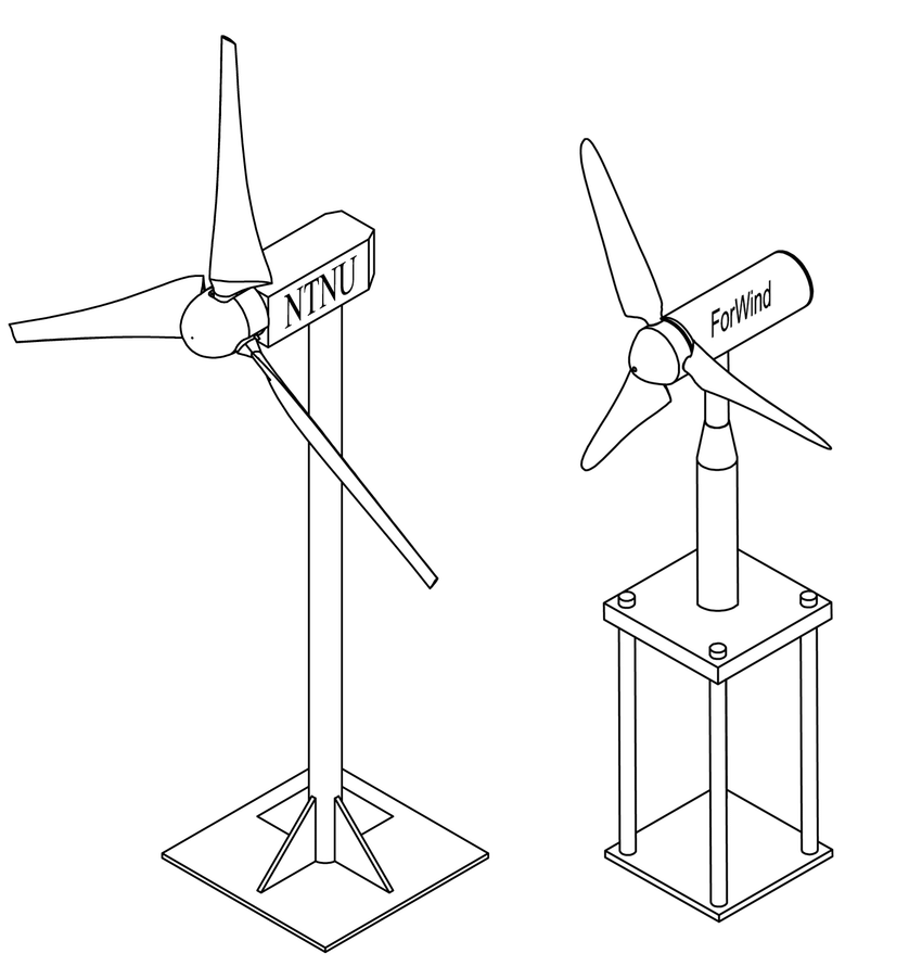 850x902 scaled technical drawings of both model wind turbines left ntnu - Turbine Drawing