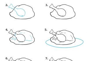 300x210 How To Draw A Turkey Step - Turkey Dinner Drawing