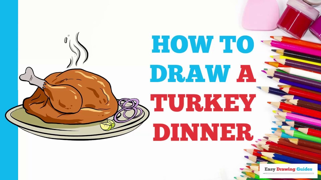 1280x720 how to draw a turkey dinner - Turkey Dinner Drawing