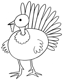 208x264 Draw A Turkey - Turkey Drawing