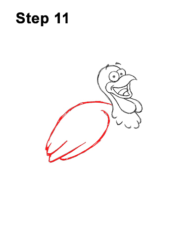 386x500 How To Draw A Turkey - Turkey Drawing Cartoon