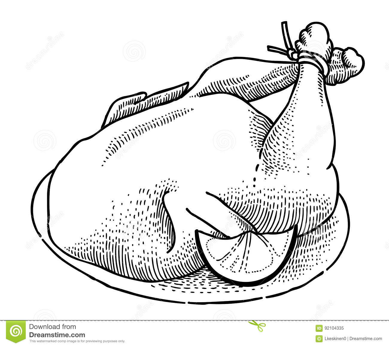 1300x1161 Cooked Turkey Drawing - Turkey Drawing Cartoon