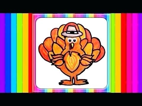 480x360 turkey for kids how to draw and color a cartoon turkey for kids - Turkey Drawing For Kids