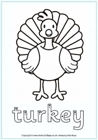 320x459 Turkey Printables - Turkey Drawing For Kids