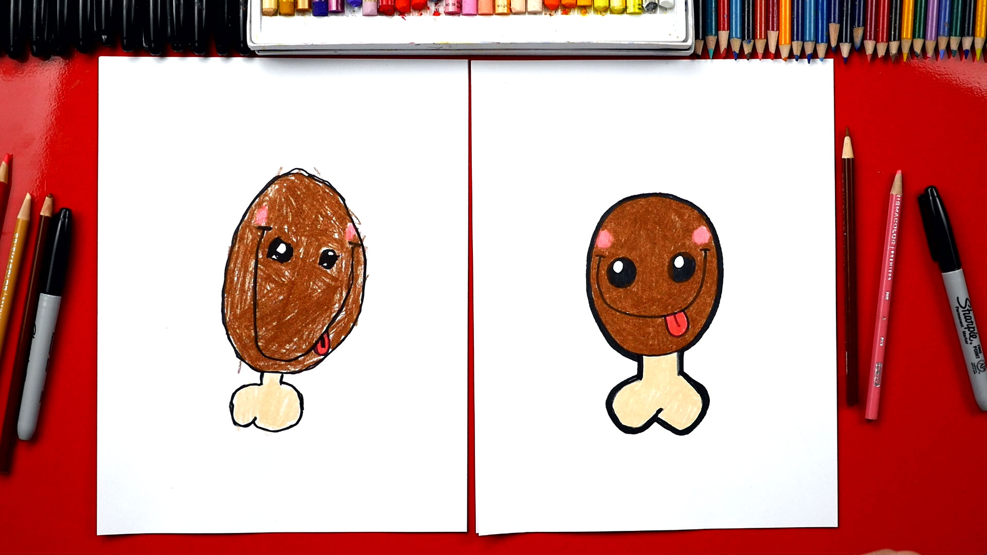 1920x1080 how to draw a funny thanksgiving turkey leg - Turkey Drawing For Thanksgiving
