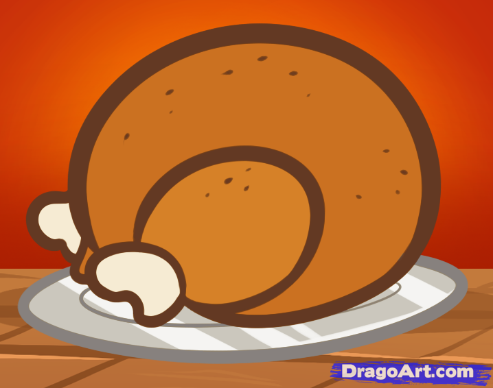 718x566 how to draw a thanksgiving turkey for kids, step - Turkey Drawing For Thanksgiving