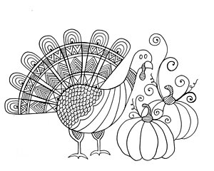 300x240 Thanksgiving Drawings Fine Art America - Turkey Drawing For Thanksgiving