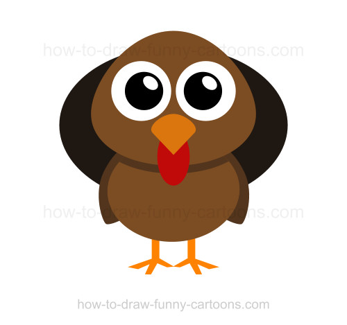 500x469 simple cartoon turkey how to draw a turkey dessin de thanksgiving - Turkey Drawing For Thanksgiving
