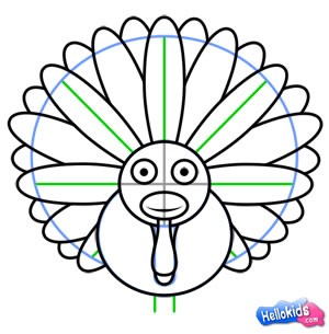 300x305 How To Draw How To Draw A Thanksgiving Turkey - Turkey Drawing Images