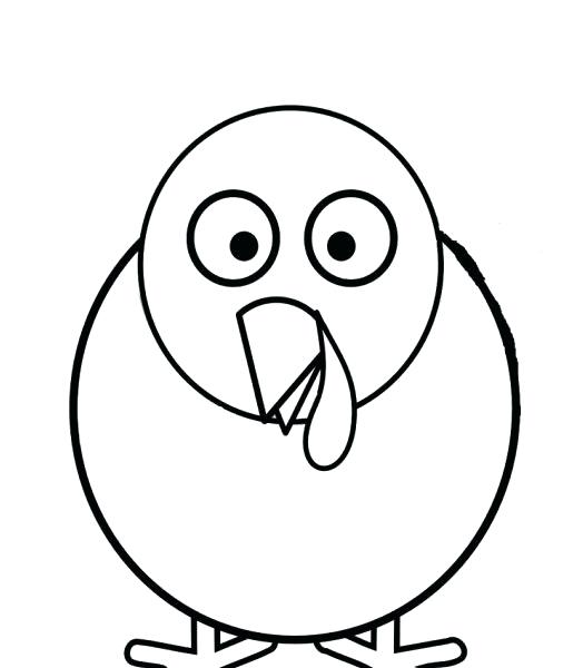 524x600 Turkey Coloring Outline Pages Thanksgiving Hibernating Bear Free - Turkey Drawing Outline