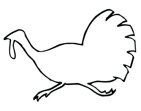 480x378 Turkey Outline Drawing At Free For Personal Use Turkey Outline - Turkey Drawing Outline