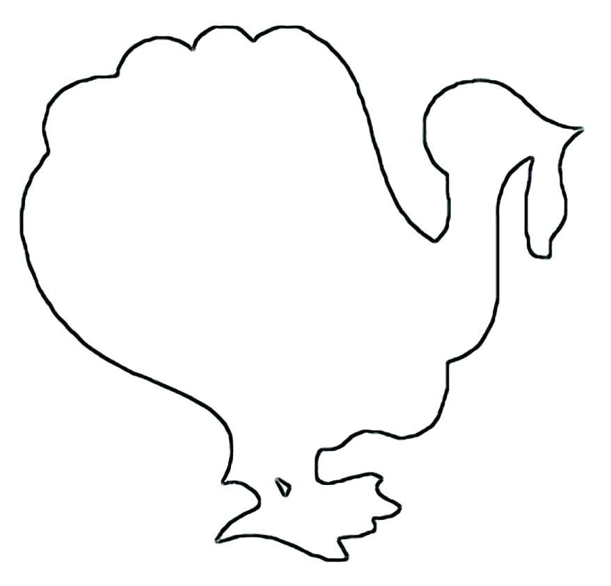 878x842 turkey outline for coloring turkey feather template pattern turkey - Turkey Drawing Outline