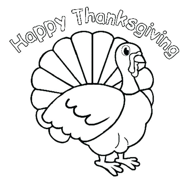 600x583 Turkey Outline Printable Coloring Pages Turkey Outline - Turkey Drawing Outline