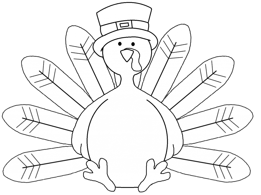 1024x767 Turkey Outline Picture Library - Turkey Drawing Outline