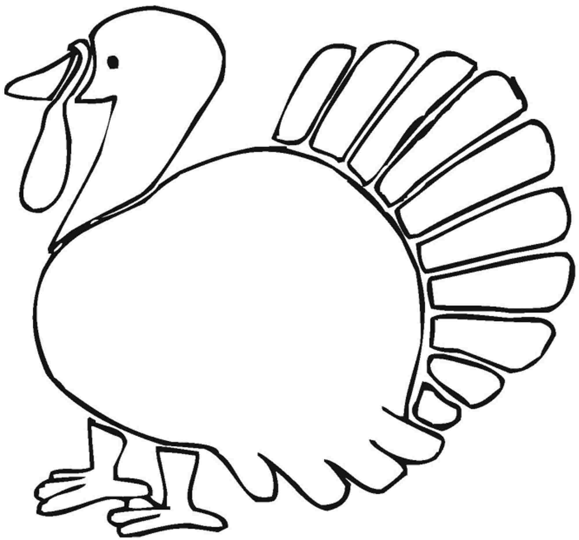 2000x1867 Highest Turkey Outline Coloring - Turkey Drawing Outline