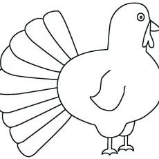 230x230 Lovely Idea Turkey Outline Coloring - Turkey Drawing Outline