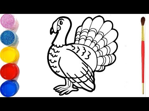 480x360 Download How To Draw A Turkey Step - Turkey Drawing Pictures Kids