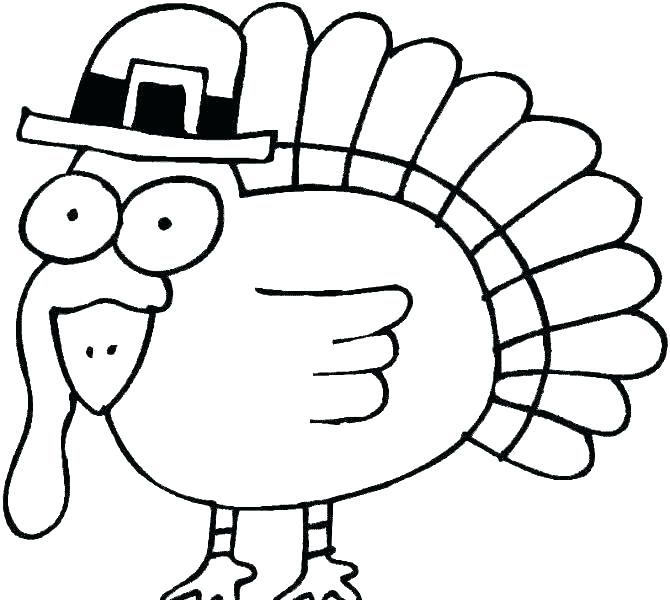 670x600 Of A Turkey Thanksgiving Coloring Pages Drawing For Kids At Free - Turkey Drawing Pictures Kids