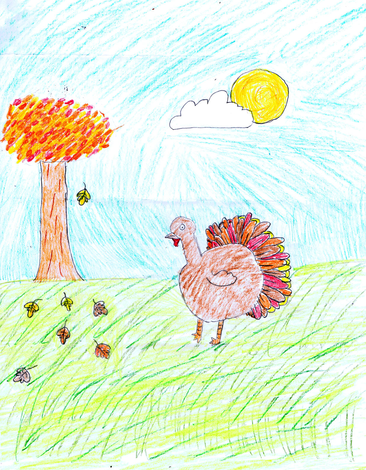 1236x1587 kids drawing kidzera - Turkey Drawing Pictures Kids